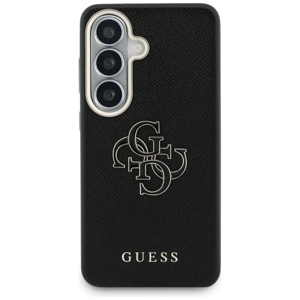 Samsung Galaxy S26+ Guess Grained Big 4G Metal Logo dėklas – juodas 2 Samsung Galaxy S26+ Guess Grained Big 4G Metal Logo dėklas – juodas 2