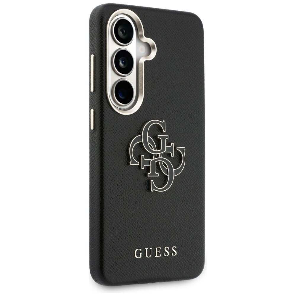 Samsung Galaxy S26+ Guess Grained Big 4G Metal Logo dėklas – juodas 3 Samsung Galaxy S26+ Guess Grained Big 4G Metal Logo dėklas – juodas 3