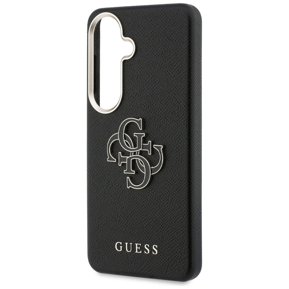 Samsung Galaxy S26+ Guess Grained Big 4G Metal Logo dėklas – juodas 5 Samsung Galaxy S26+ Guess Grained Big 4G Metal Logo dėklas – juodas 5