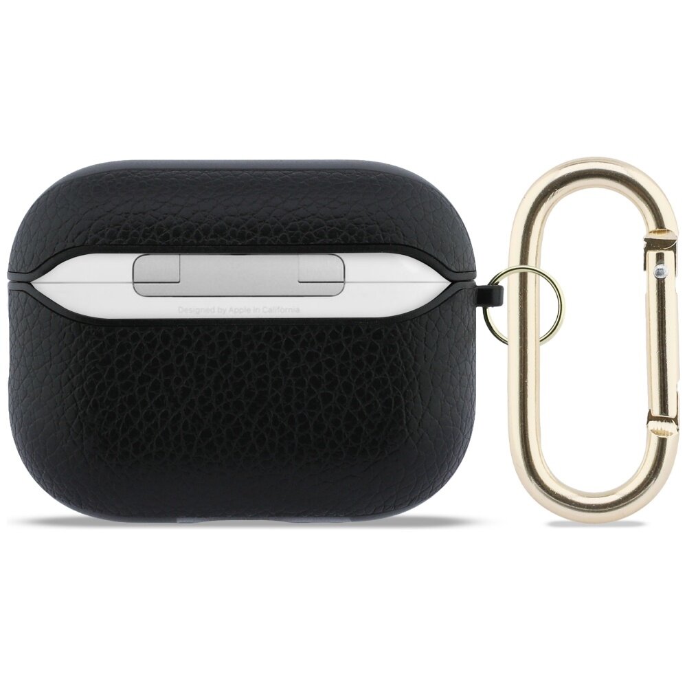 AirPods Pro 3 Guess Grained Classic Logo dėklas – juodas 1 AirPods Pro 3 Guess Grained Classic Logo dėklas – juodas 1