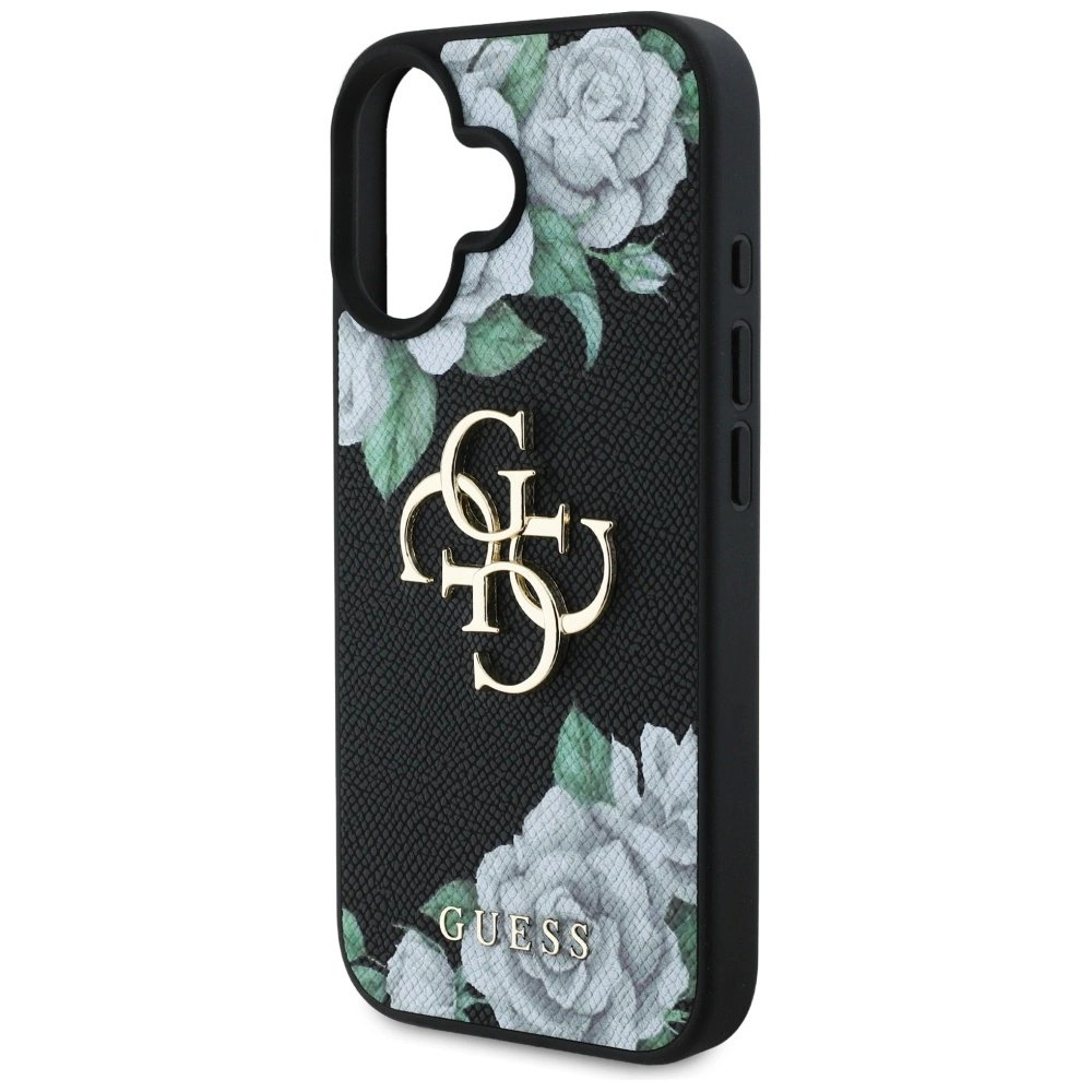 iPhone 16 Guess Grained Roses Big 4G logo dėklas - juodas 5 iPhone 16 Guess Grained Roses Big 4G logo dėklas - juodas 5