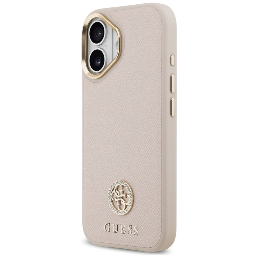 iPhone 17 Guess Grained Strass Logo MagSafe dėklas – rožinis 1 iPhone 17 Guess Grained Strass Logo MagSafe dėklas – rožinis 1