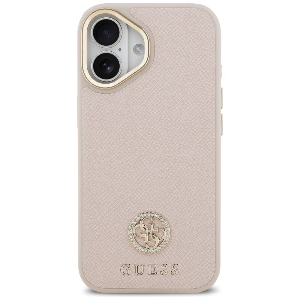 iPhone 17 Guess Grained Strass Logo MagSafe dėklas – rožinis 2 iPhone 17 Guess Grained Strass Logo MagSafe dėklas – rožinis 2
