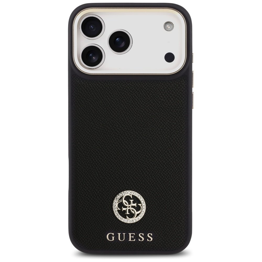 iPhone 17 Pro Max dėklas Guess Grained Strass Logo, MagSafe – juodas 2