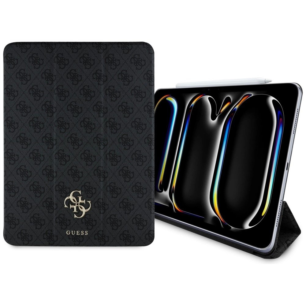 Guess GUFC13PM24PS4SGK iPad Pro 13&quot; 2024 Juodas/Juodas Magnetinis 4G Big Logo