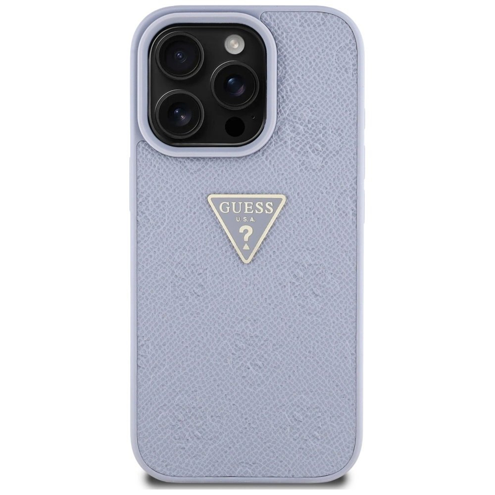 Guess Hot Stamp 4G Pattern Triangle Metal Logo iPhone 16 Pro Max Dėklas - Violetinis 2 Guess Hot Stamp 4G Pattern Triangle Metal Logo iPhone 16 Pro Max Dėklas - Violetinis 2