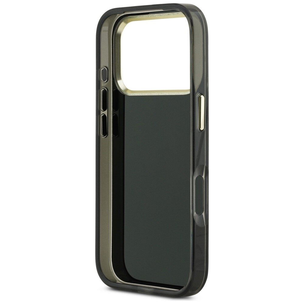 iPhone 17 Pro Guess IML 4G Script Metal dėklas – juodas 6 iPhone 17 Pro Guess IML 4G Script Metal dėklas – juodas 6