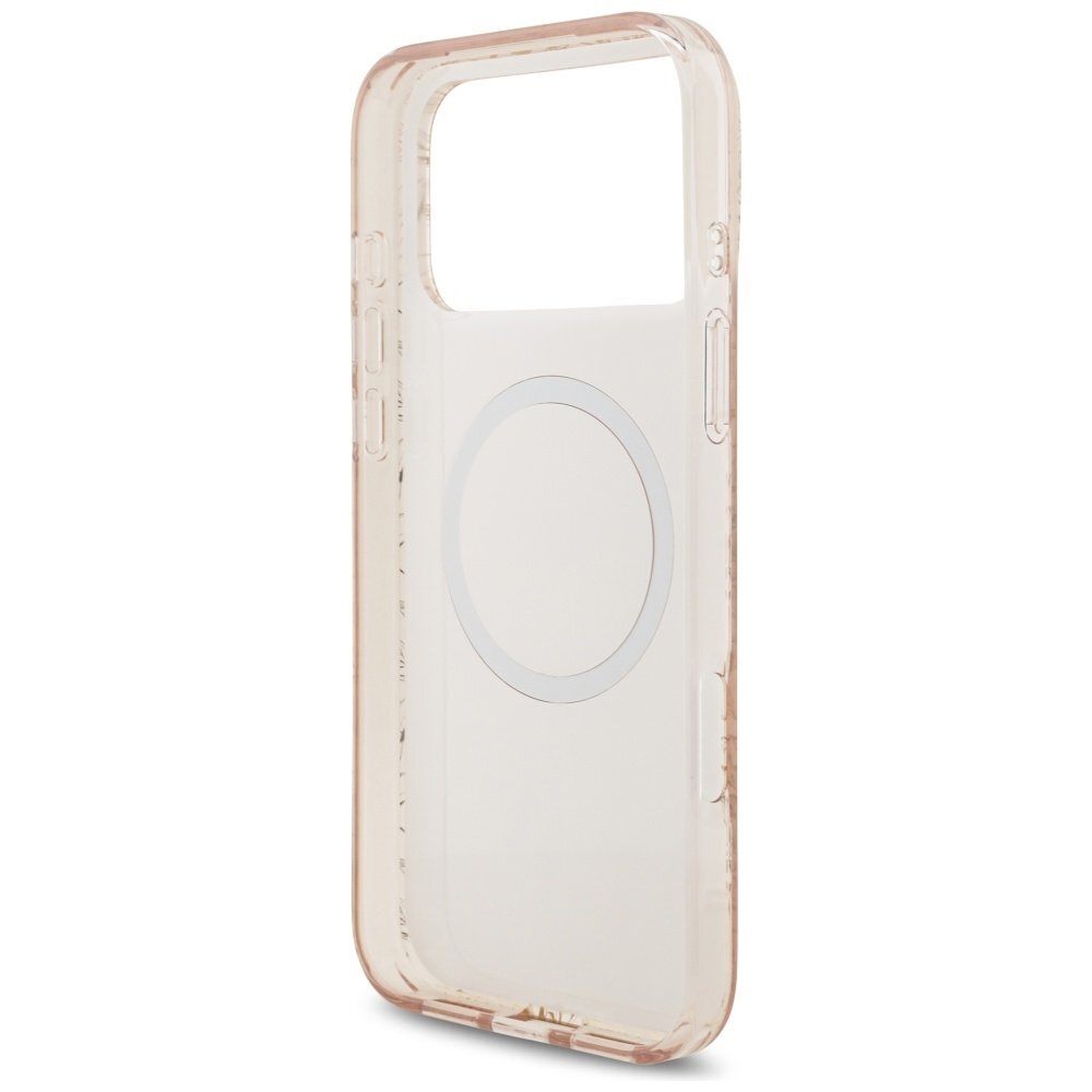 iPhone 17 Pro Max Guess IML Flowers Electro Pearl Strap MagSafe dėklas – rožinis 6 iPhone 17 Pro Max Guess IML Flowers Electro Pearl Strap MagSafe dėklas – rožinis 6