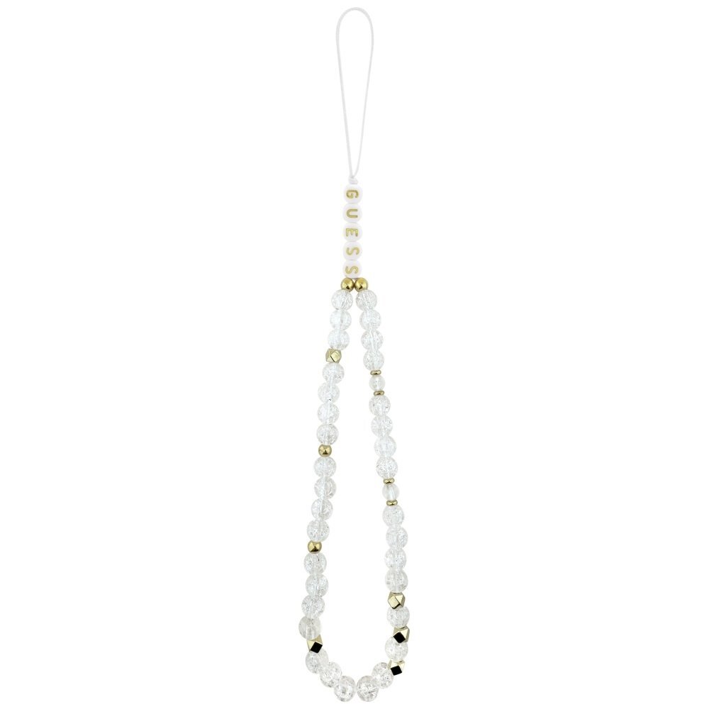 iPhone 17 Pro Guess IML Flowers Electro Pearl Strap MagSafe dėklas – baltas 1 iPhone 17 Pro Guess IML Flowers Electro Pearl Strap MagSafe dėklas – baltas 1