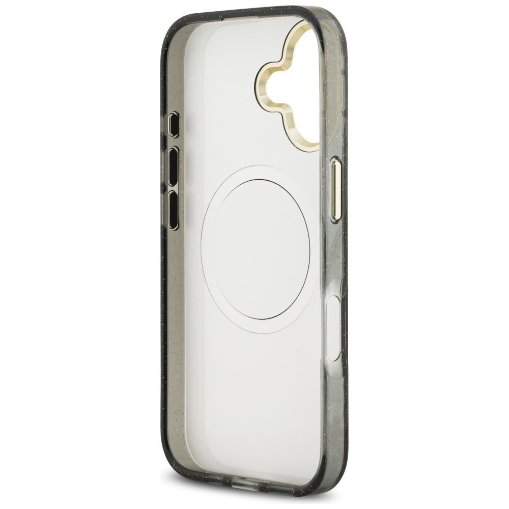 iPhone 17 Guess IML Glitter Flowers Triangle MagSafe dėklas – juodas 6 iPhone 17 Guess IML Glitter Flowers Triangle MagSafe dėklas – juodas 6
