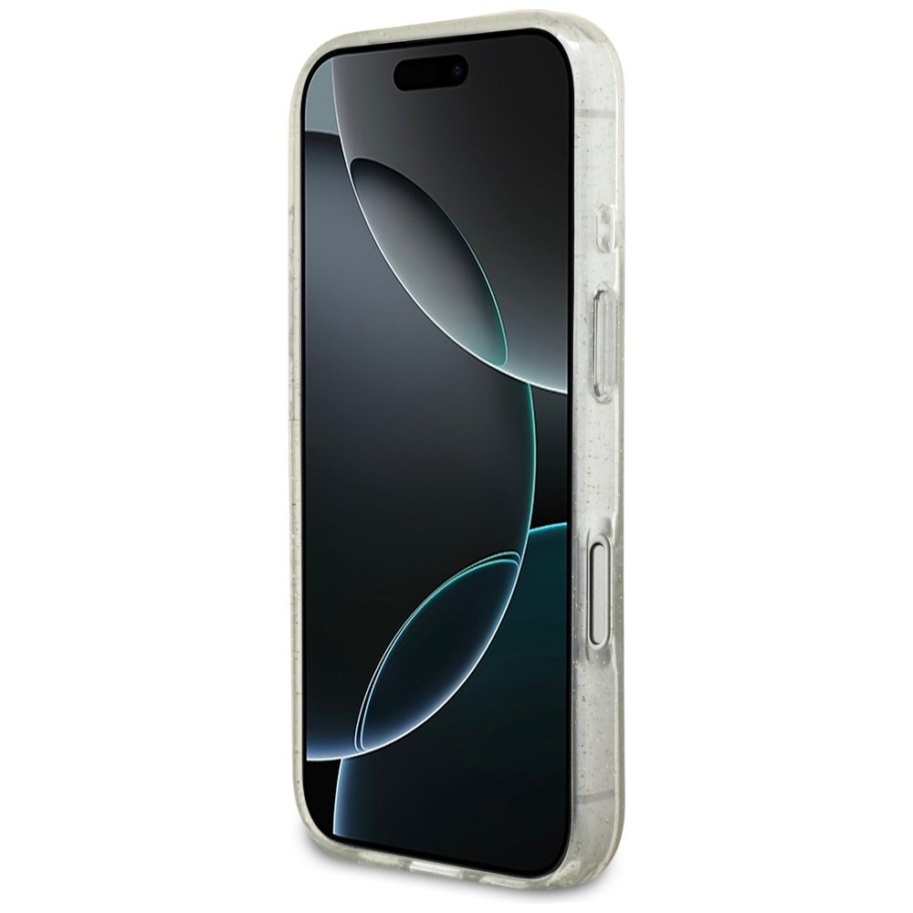 iPhone 17 Pro Max Guess IML Glitter Pearl Strap MagSafe dėklas – skaidrus 4
