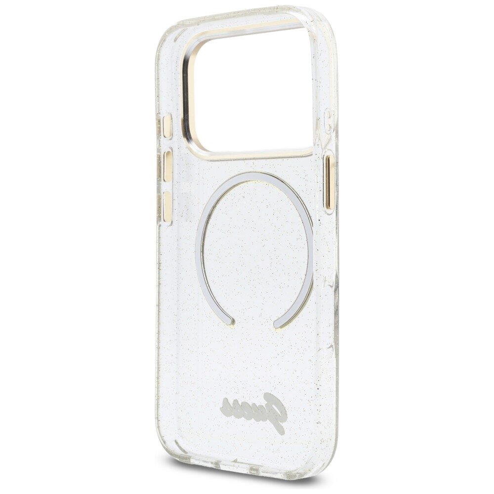 iPhone 17 Pro Guess IML Glitters Script Strap MagSafe dėklas – skaidrus 6 iPhone 17 Pro Guess IML Glitters Script Strap MagSafe dėklas – skaidrus 6