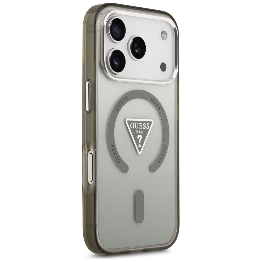 iPhone 17 Pro Guess IML Gradient Triangle Logo MagSafe dėklas – žalias 3 iPhone 17 Pro Guess IML Gradient Triangle Logo MagSafe dėklas – žalias 3