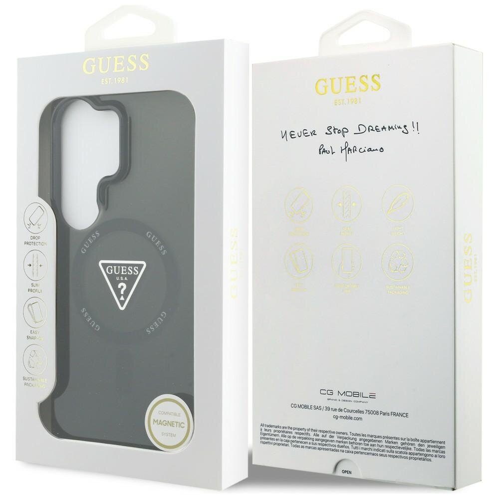 Samsung Galaxy S26 Ultra Guess IML Gradient Triangle MagSafe dėklas – juodas 7