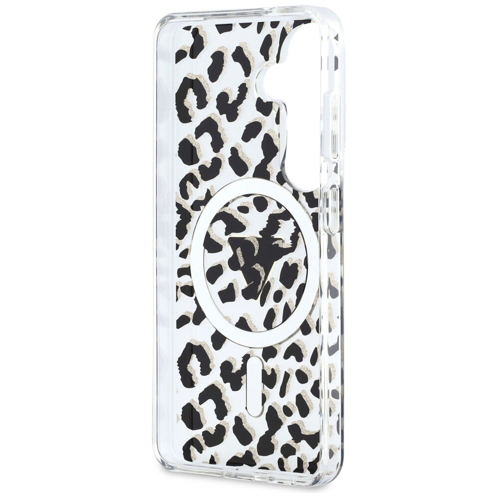 Samsung Galaxy S26 Guess IML Leopard Print Triangle MagSafe dėklas – juodas 6 Samsung Galaxy S26 Guess IML Leopard Print Triangle MagSafe dėklas – juodas 6