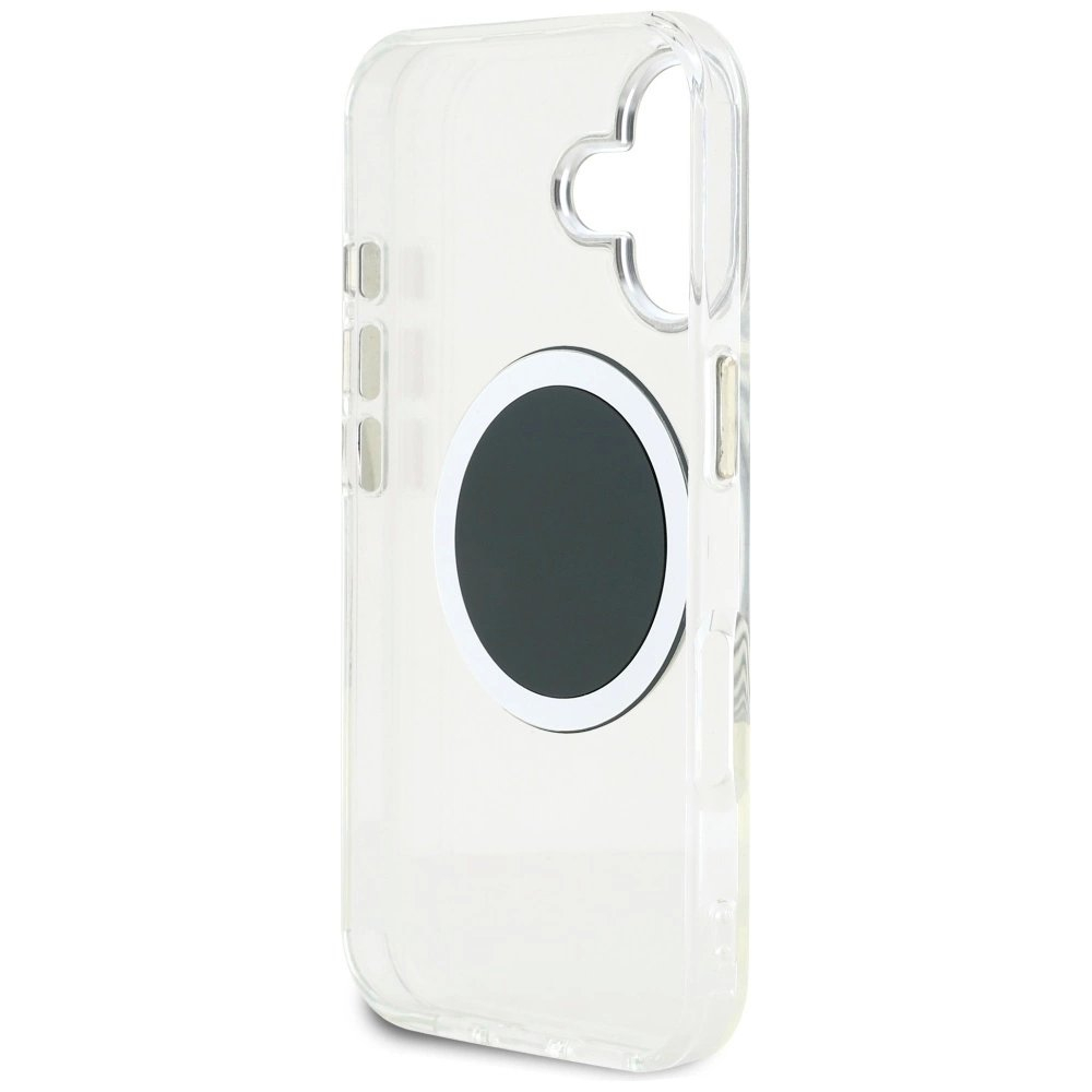 iPhone 16 Guess IML Metal Colored Circle Classic Logo MagSafe dėklas - juodas 6