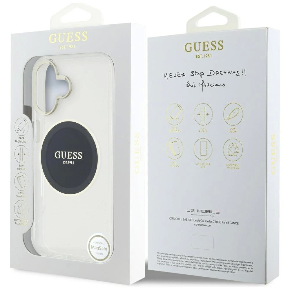 iPhone 16 Guess IML Metal Colored Circle Classic Logo MagSafe dėklas - juodas 7 iPhone 16 Guess IML Metal Colored Circle Classic Logo MagSafe dėklas - juodas 7