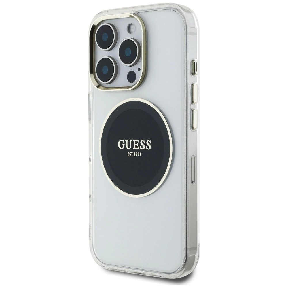 iPhone 16 Pro Guess IML Metal Colored Circle Classic Logo MagSafe dėklas - juodas 1 iPhone 16 Pro Guess IML Metal Colored Circle Classic Logo MagSafe dėklas - juodas 1