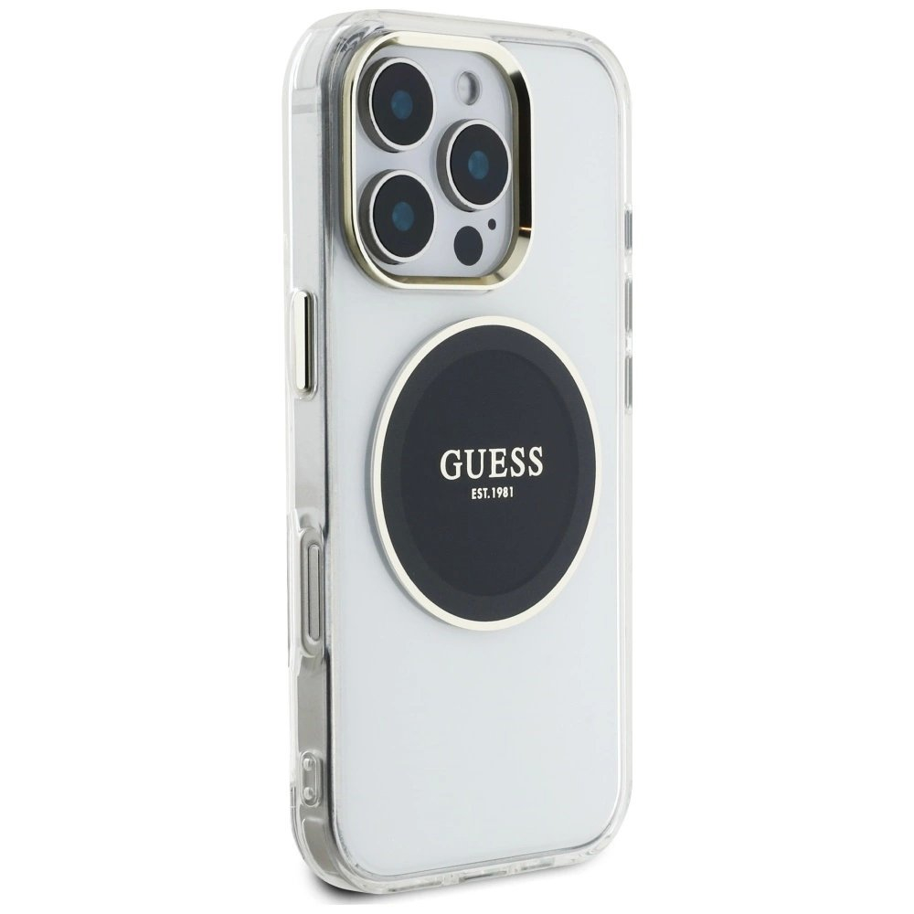 iPhone 16 Pro Guess IML Metal Colored Circle Classic Logo MagSafe dėklas - juodas 3 iPhone 16 Pro Guess IML Metal Colored Circle Classic Logo MagSafe dėklas - juodas 3