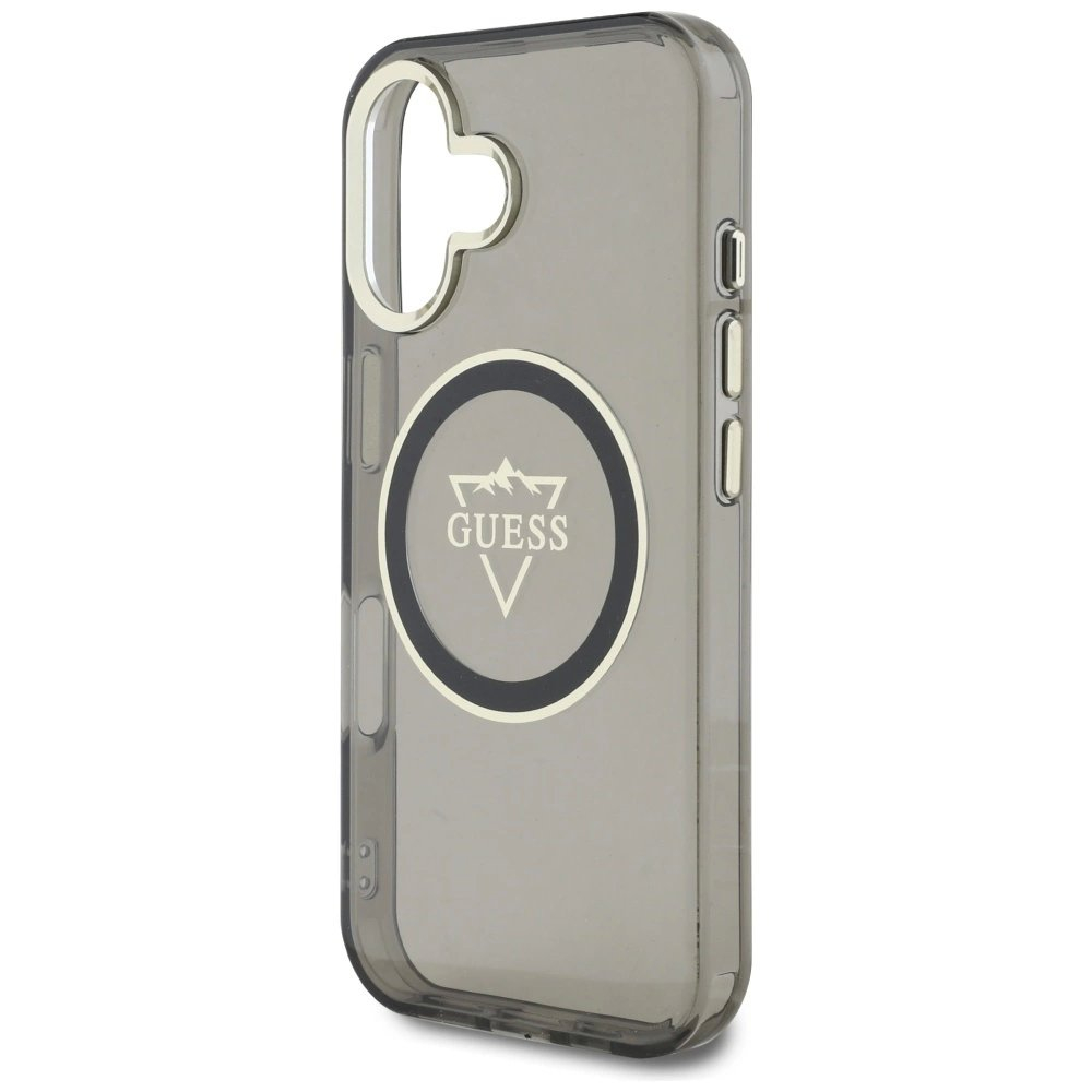 Guess IML Metal Mountain Logo MagSafe Dėklas skirtas iPhone 16 - Juodas 5