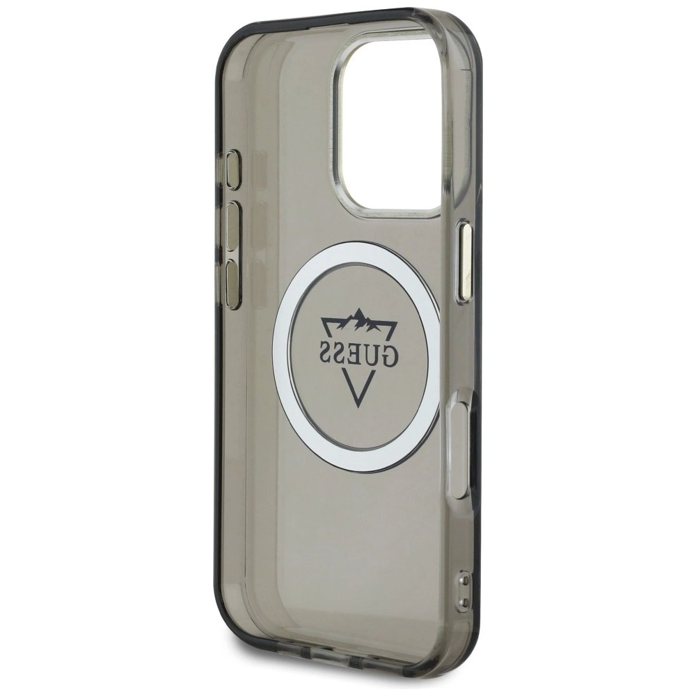 Guess IML Metal Mountain Logo MagSafe iPhone 16 Pro Dėklas - Juodas 6 Guess IML Metal Mountain Logo MagSafe iPhone 16 Pro Dėklas - Juodas 6