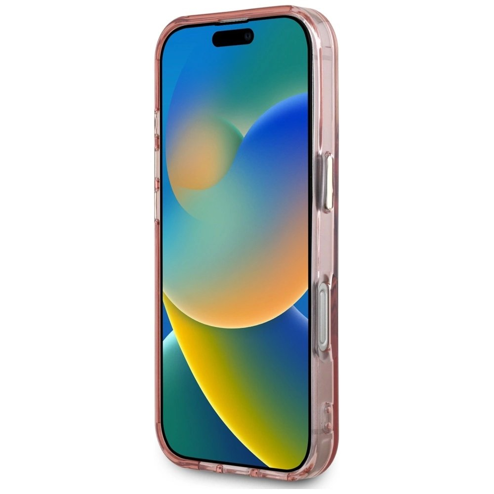 Guess IML Metal Mountain Logo MagSafe iPhone 16 Pro Max Dėklas - Rožinis 4