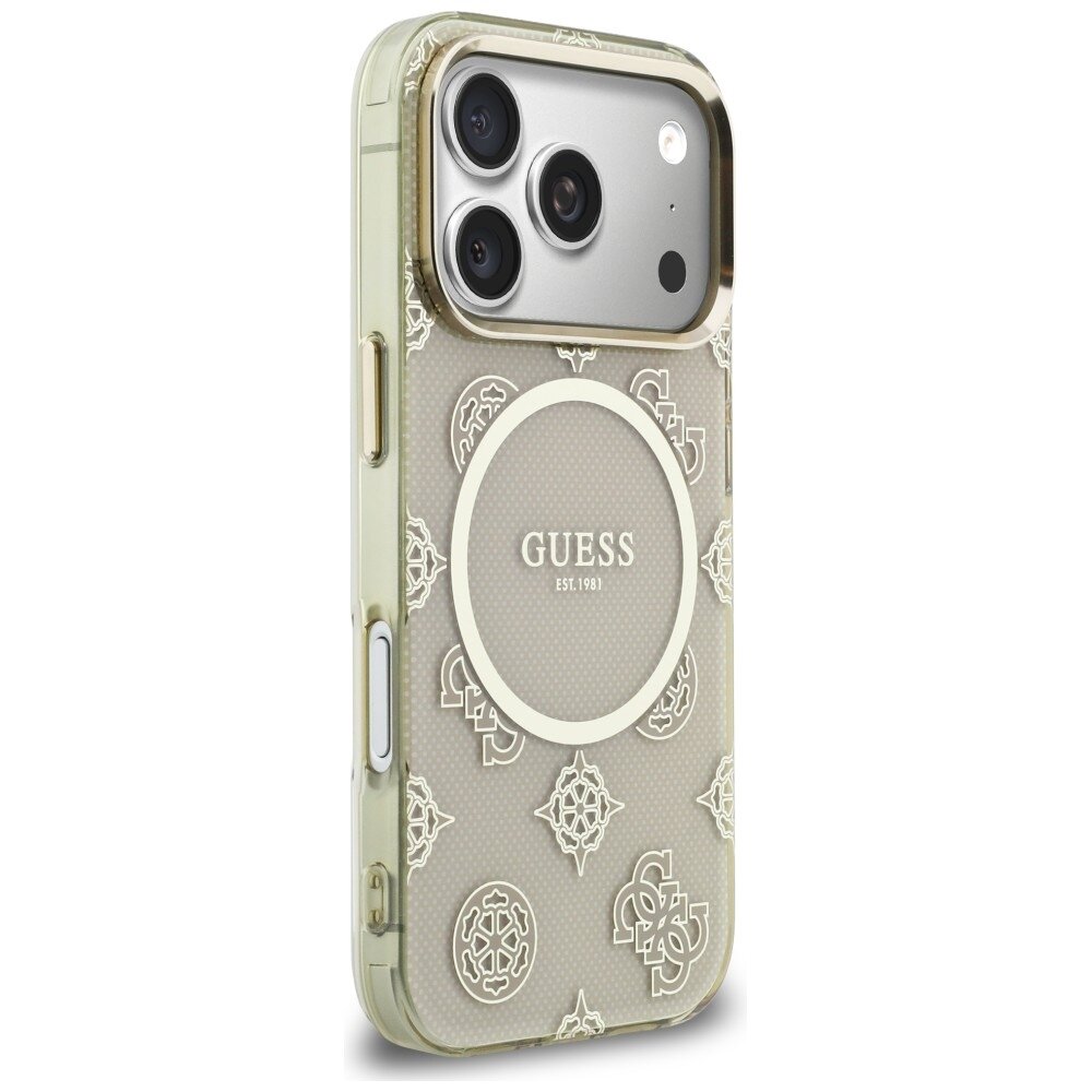 iPhone 17 Pro Guess IML Peony Dot MagSafe dėklas – smėlio spalvos 3 iPhone 17 Pro Guess IML Peony Dot MagSafe dėklas – smėlio spalvos 3