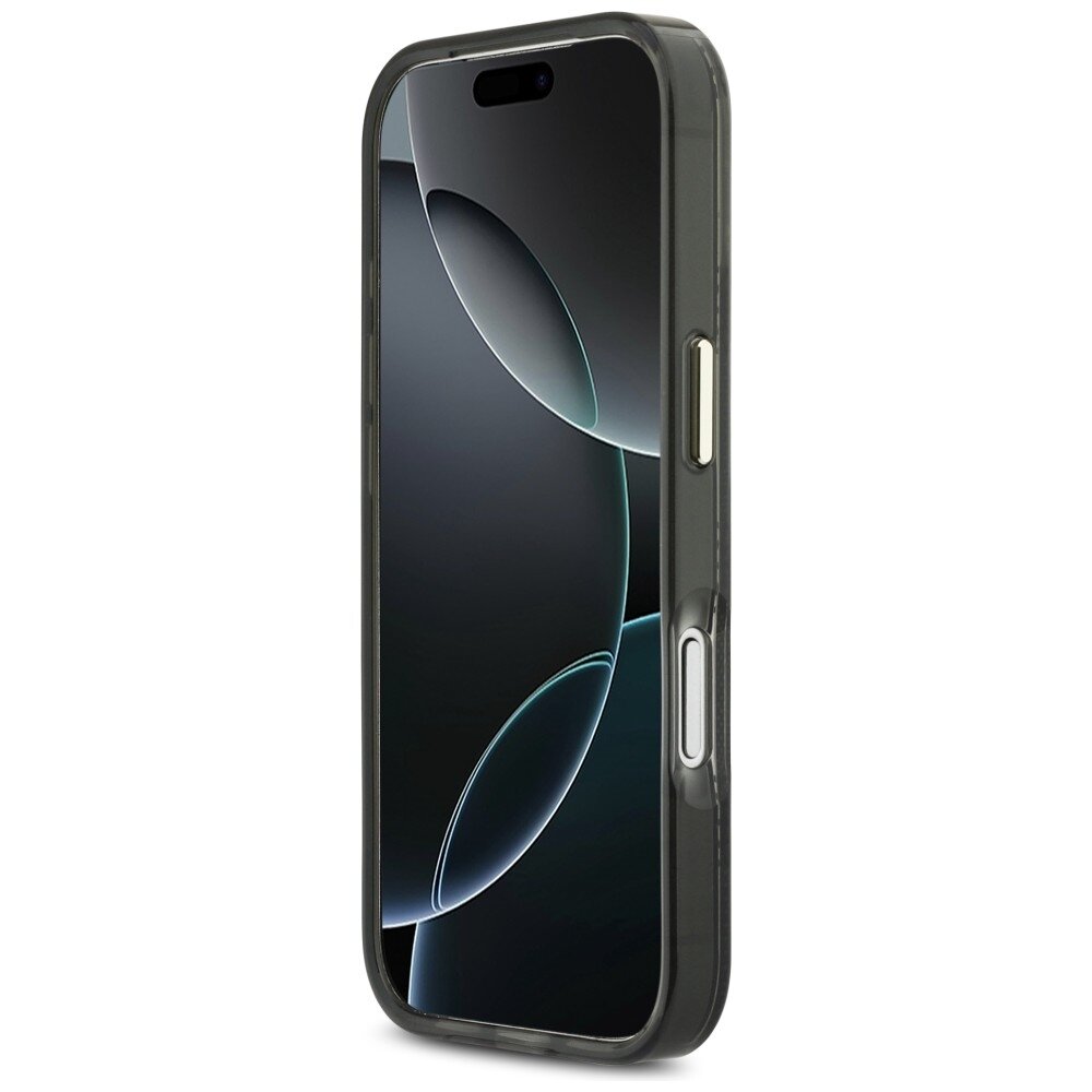 iPhone 17 Pro Guess IML Peony Dot MagSafe dėklas – juodas 4