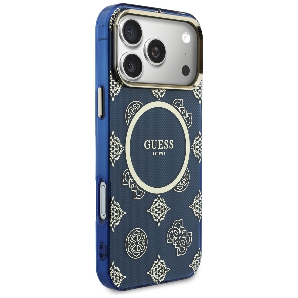 iPhone 17 Pro Max Guess IML Peony Dot MagSafe dėklas – mėlynas 3 iPhone 17 Pro Max Guess IML Peony Dot MagSafe dėklas – mėlynas 3