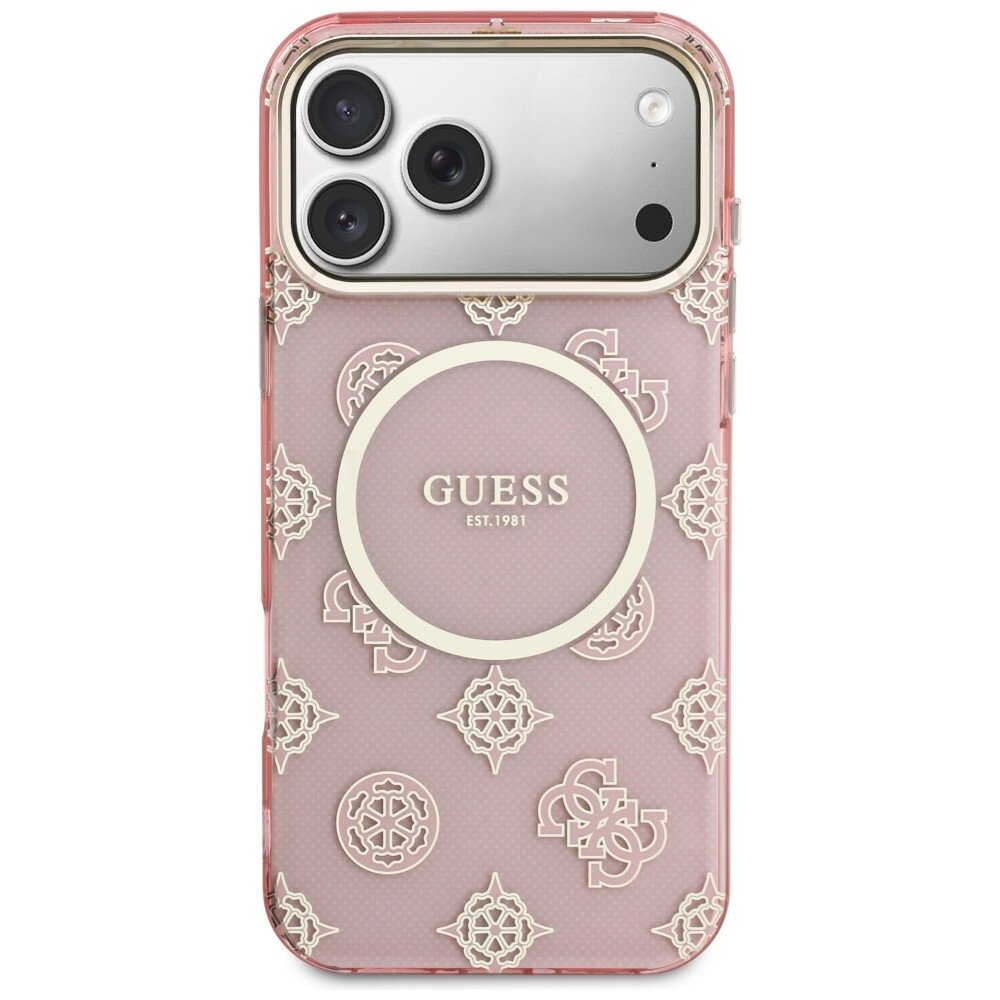iPhone 17 Pro Max Guess IML Peony Dot MagSafe dėklas – rožinis 2 iPhone 17 Pro Max Guess IML Peony Dot MagSafe dėklas – rožinis 2