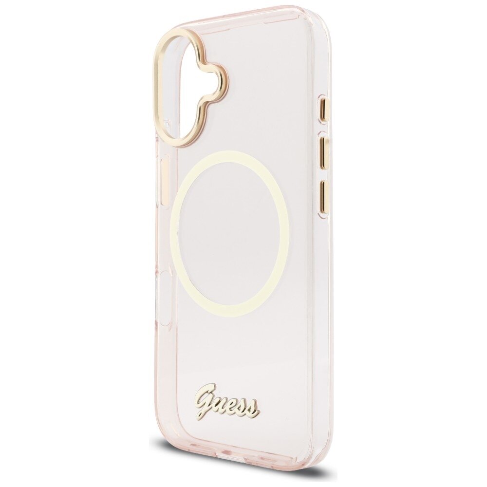 iPhone 17 Guess IML Script Metal MagSafe dėklas – rožinis 5 iPhone 17 Guess IML Script Metal MagSafe dėklas – rožinis 5