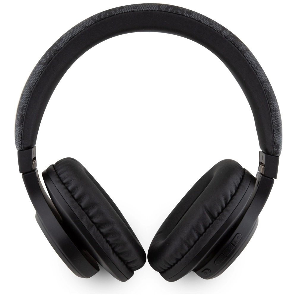 Belaidės ausinės Guess Leather Tone On Tone Script Bluetooth 4G Over-Ear – juodos 2