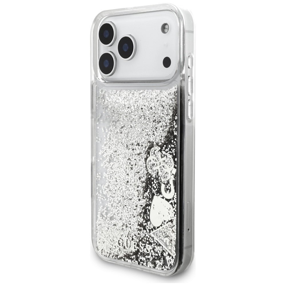 iPhone 17 Pro Max Guess Liquid Glitter Charms dėklas – sidabrinis 1 iPhone 17 Pro Max Guess Liquid Glitter Charms dėklas – sidabrinis 1