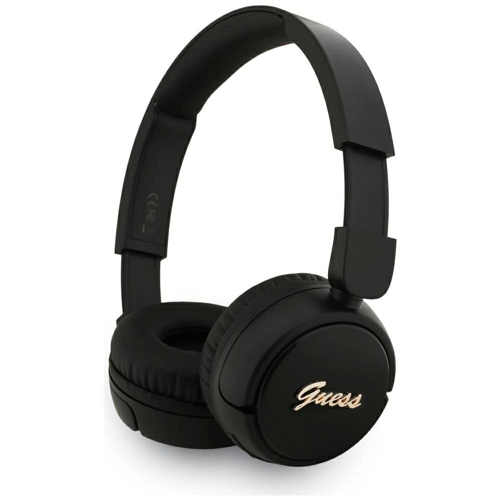 Belaidės ausinės Guess Metal Logo Script Over-Ear – juodos Belaidės ausinės Guess Metal Logo Script Over-Ear – juodos