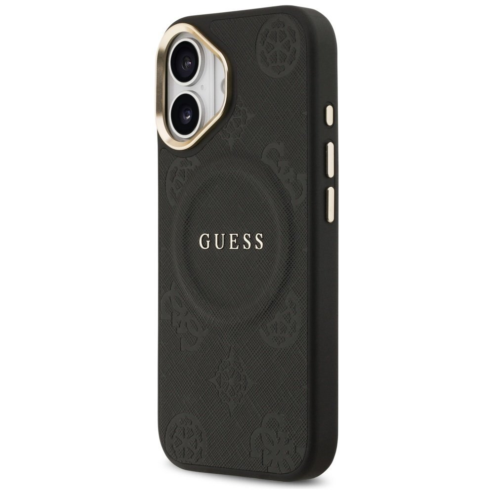 iPhone 17 Guess Peony Hot Stamp dėklas su MagSafe – juodas 1