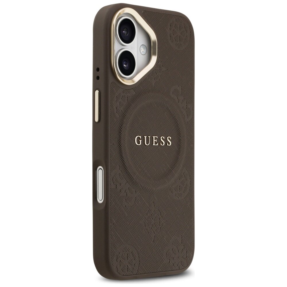iPhone 17 Guess Peony Hot Stamp MagSafe dėklas – rudas 3 iPhone 17 Guess Peony Hot Stamp MagSafe dėklas – rudas 3