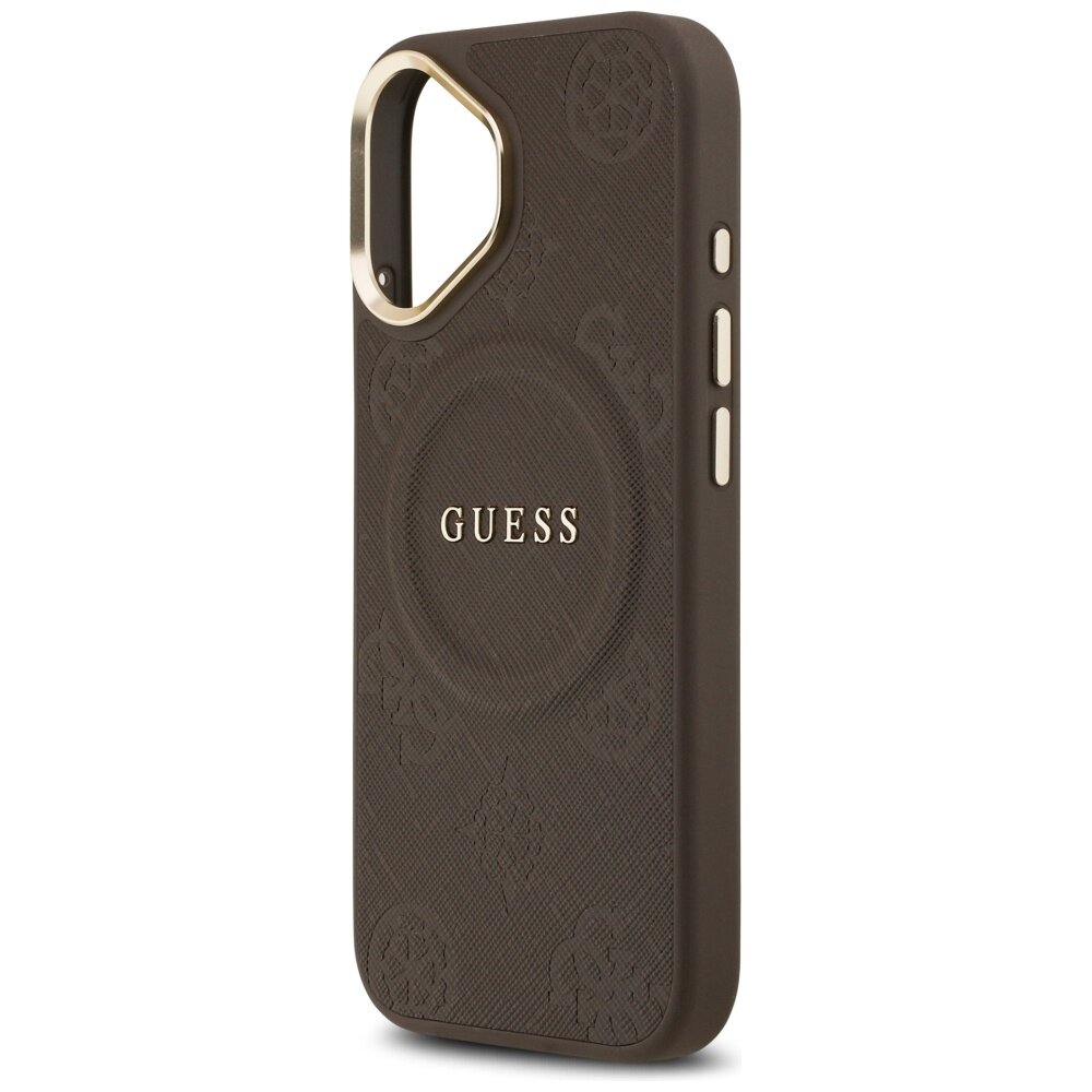 iPhone 17 Guess Peony Hot Stamp MagSafe dėklas – rudas 5
