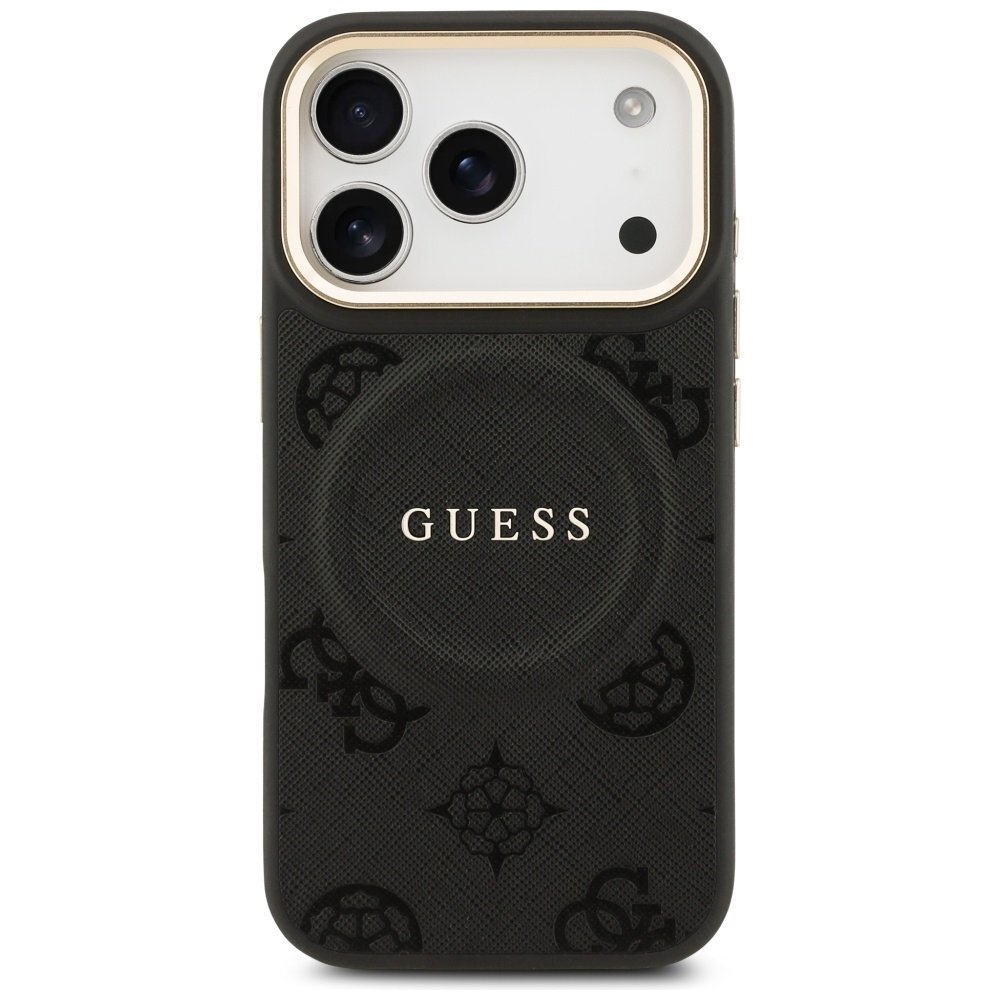 iPhone 17 Pro Guess Peony Hot Stamp dėklas su MagSafe – juodas 2
