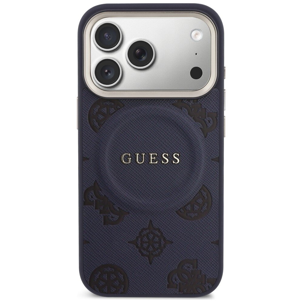 iPhone 17 Pro Max Guess Peony Hot Stamp MagSafe dėklas – mėlynas 2 iPhone 17 Pro Max Guess Peony Hot Stamp MagSafe dėklas – mėlynas 2