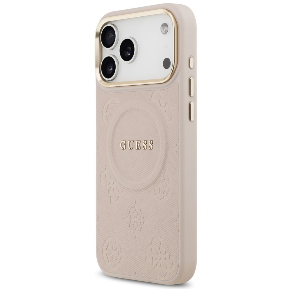 iPhone 17 Pro Max dėklas Guess Peony Hot Stamp MagSafe – rožinis 1