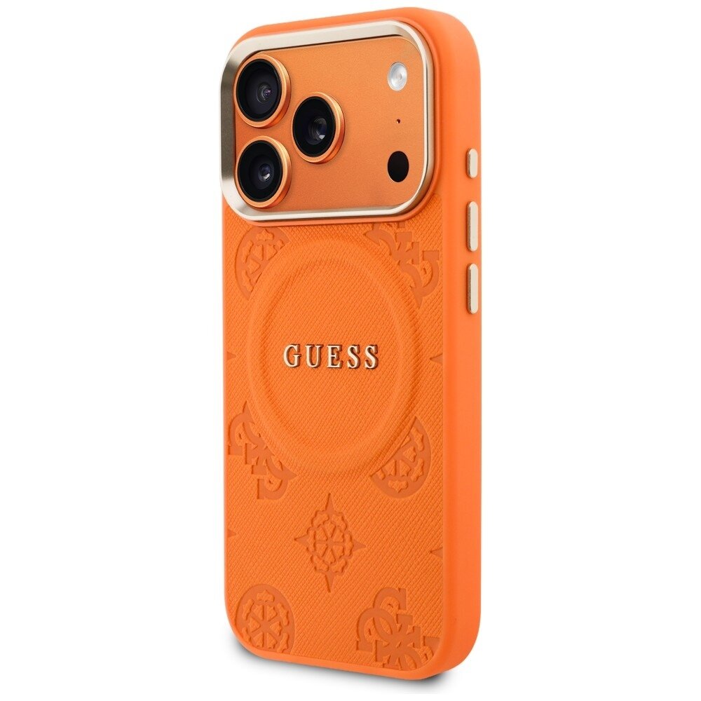 iPhone 17 Pro Guess Peony Hot Stamp MagSafe dėklas – oranžinis 1 iPhone 17 Pro Guess Peony Hot Stamp MagSafe dėklas – oranžinis 1