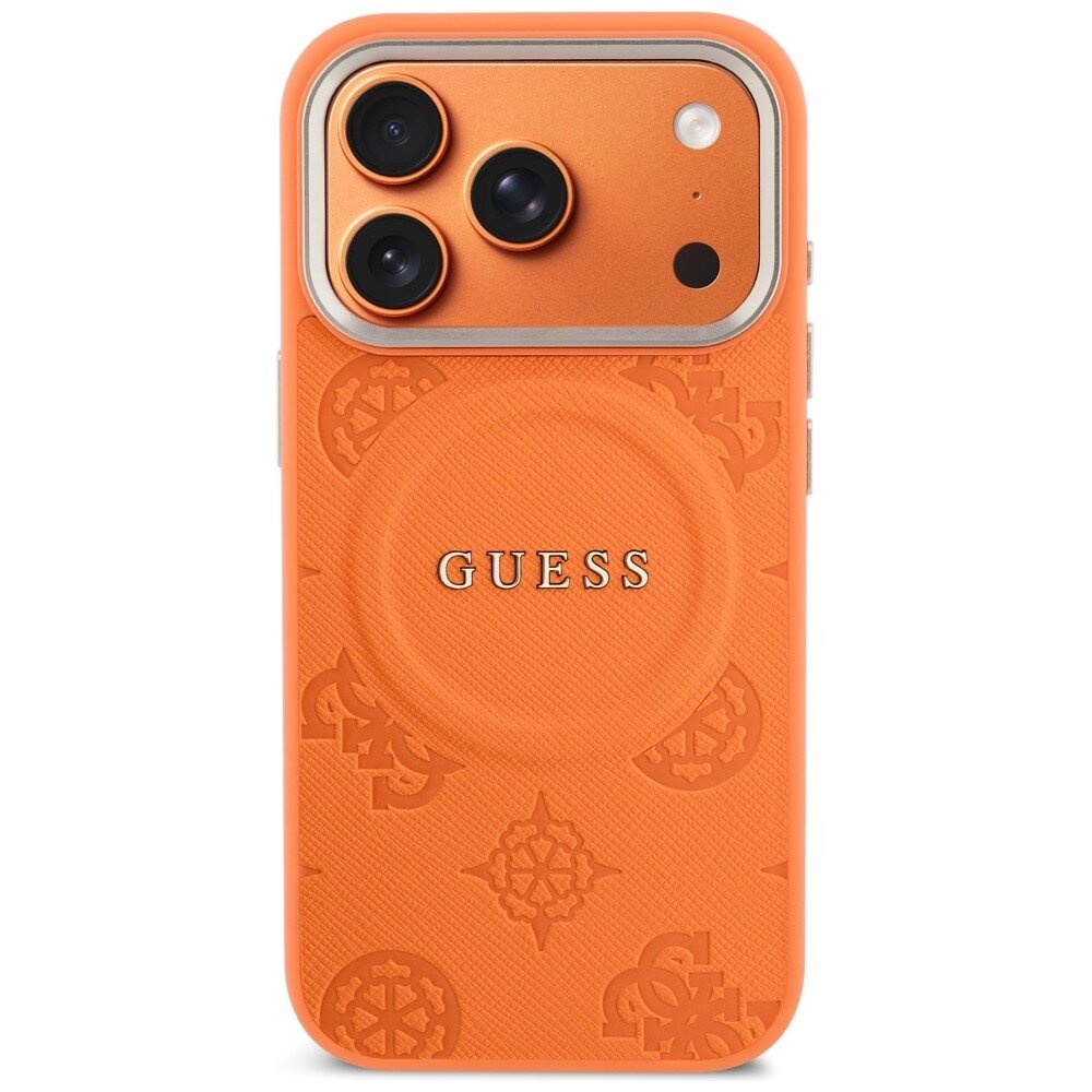 iPhone 17 Pro Guess Peony Hot Stamp MagSafe dėklas – oranžinis 2 iPhone 17 Pro Guess Peony Hot Stamp MagSafe dėklas – oranžinis 2