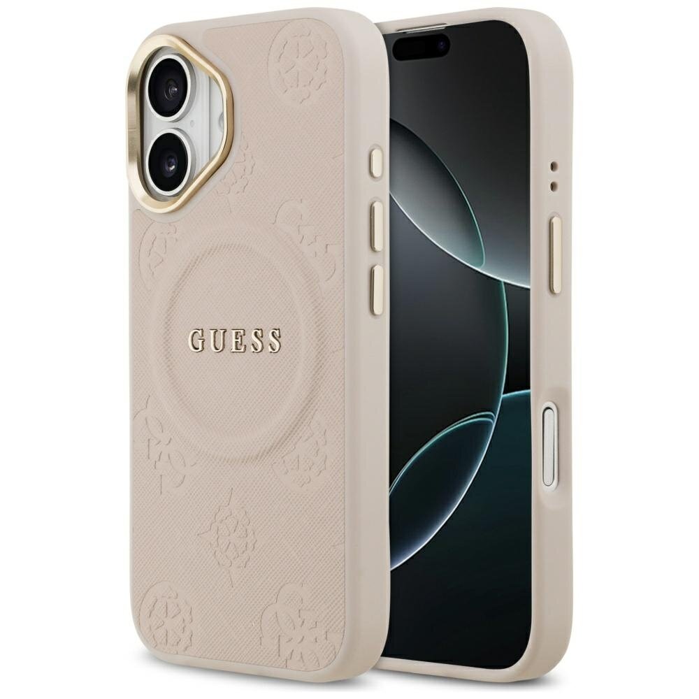 iPhone 17 Guess Peony Hot Stamp MagSafe dėklas – rožinis