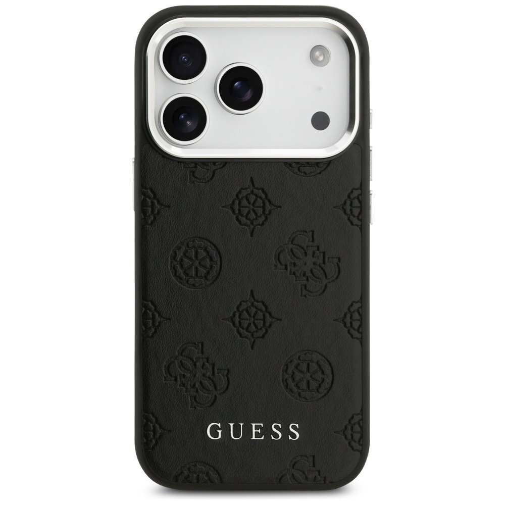 iPhone 17 Pro Guess Peony Hot Stamp Script MagSafe dėklas – juodas 2