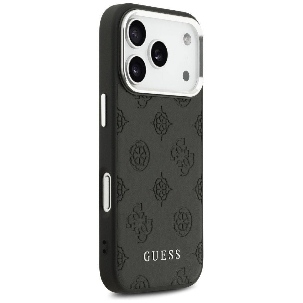 iPhone 17 Pro Guess Peony Hot Stamp Script MagSafe dėklas – juodas 3