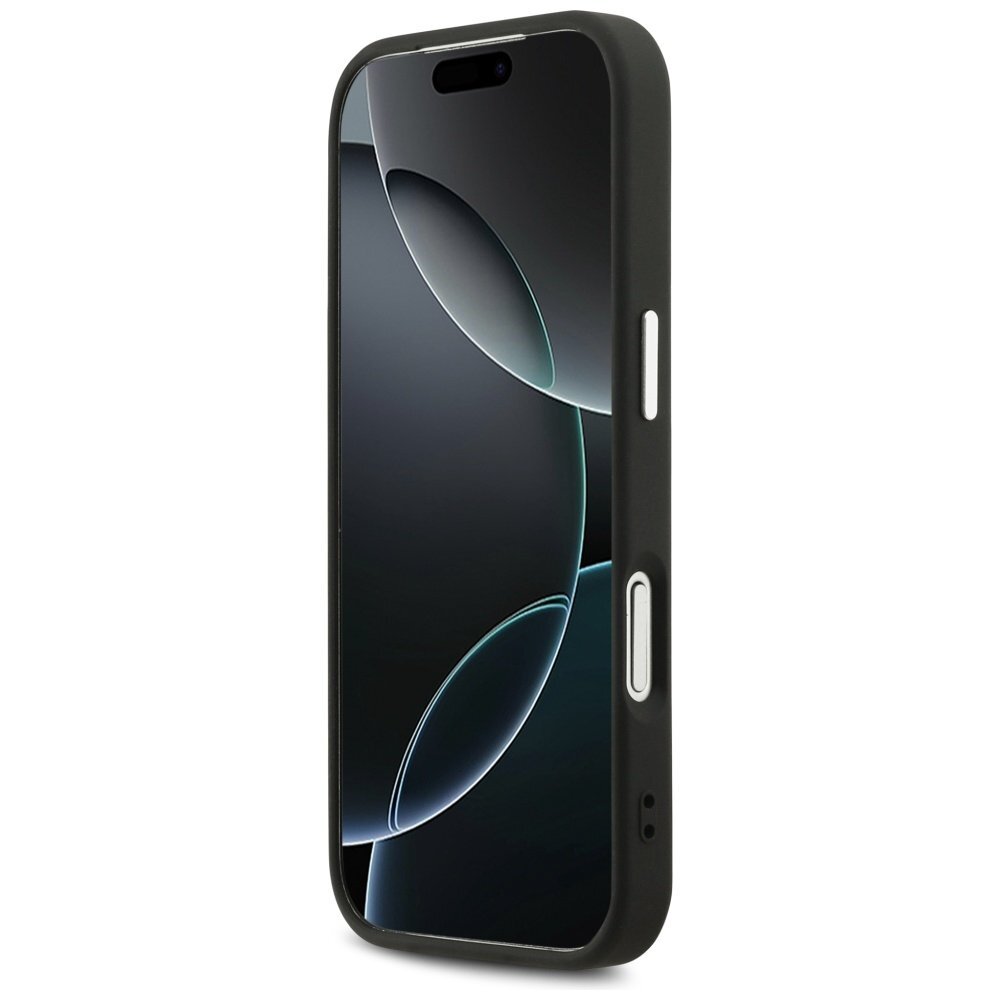 iPhone 17 Pro Guess Peony Hot Stamp Script MagSafe dėklas – juodas 4