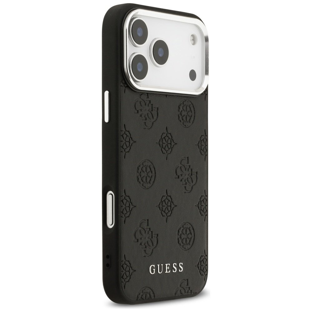 iPhone 17 Pro Max Guess Peony Hot Stamp Script MagSafe dėklas – juodas 3