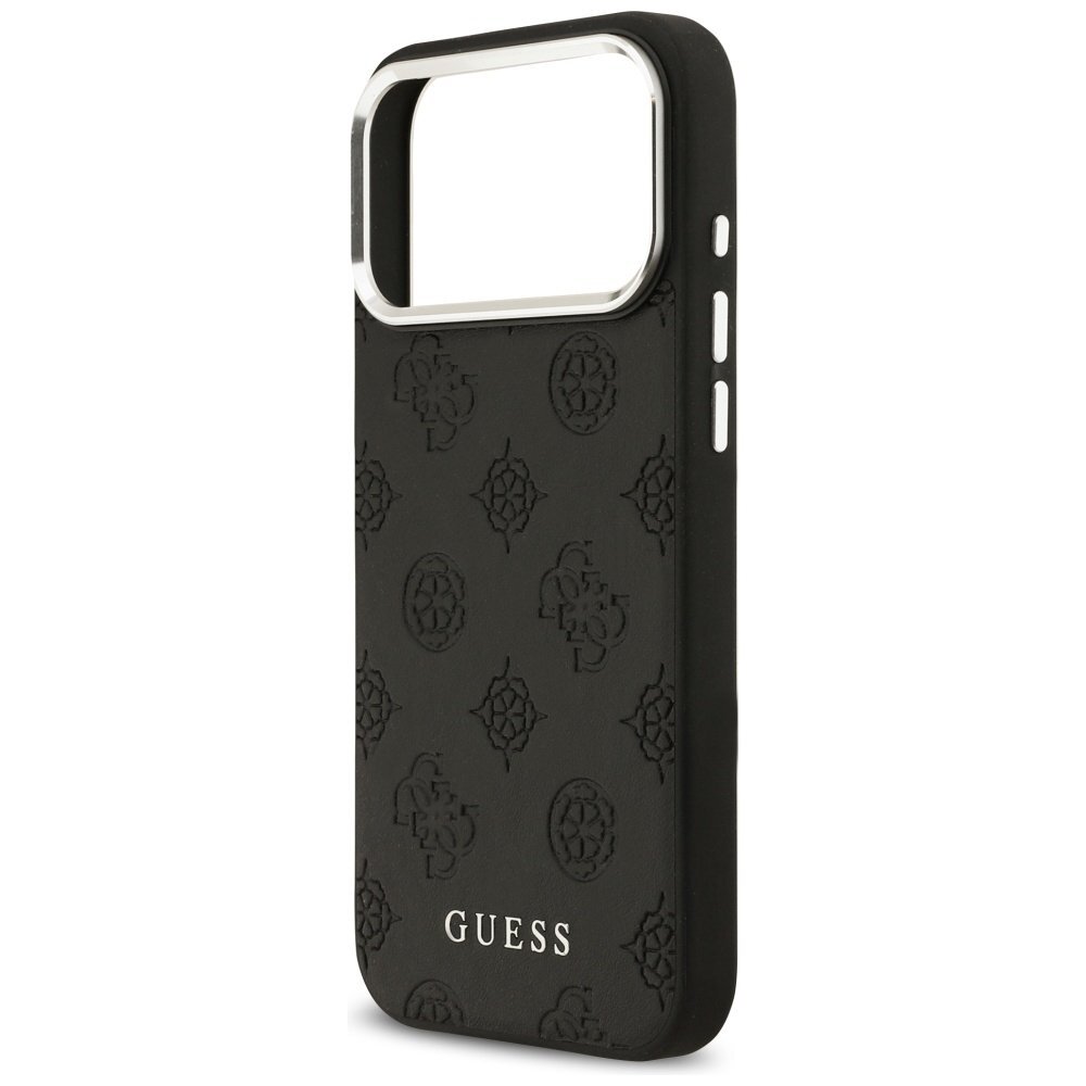 iPhone 17 Pro Max Guess Peony Hot Stamp Script MagSafe dėklas – juodas 5