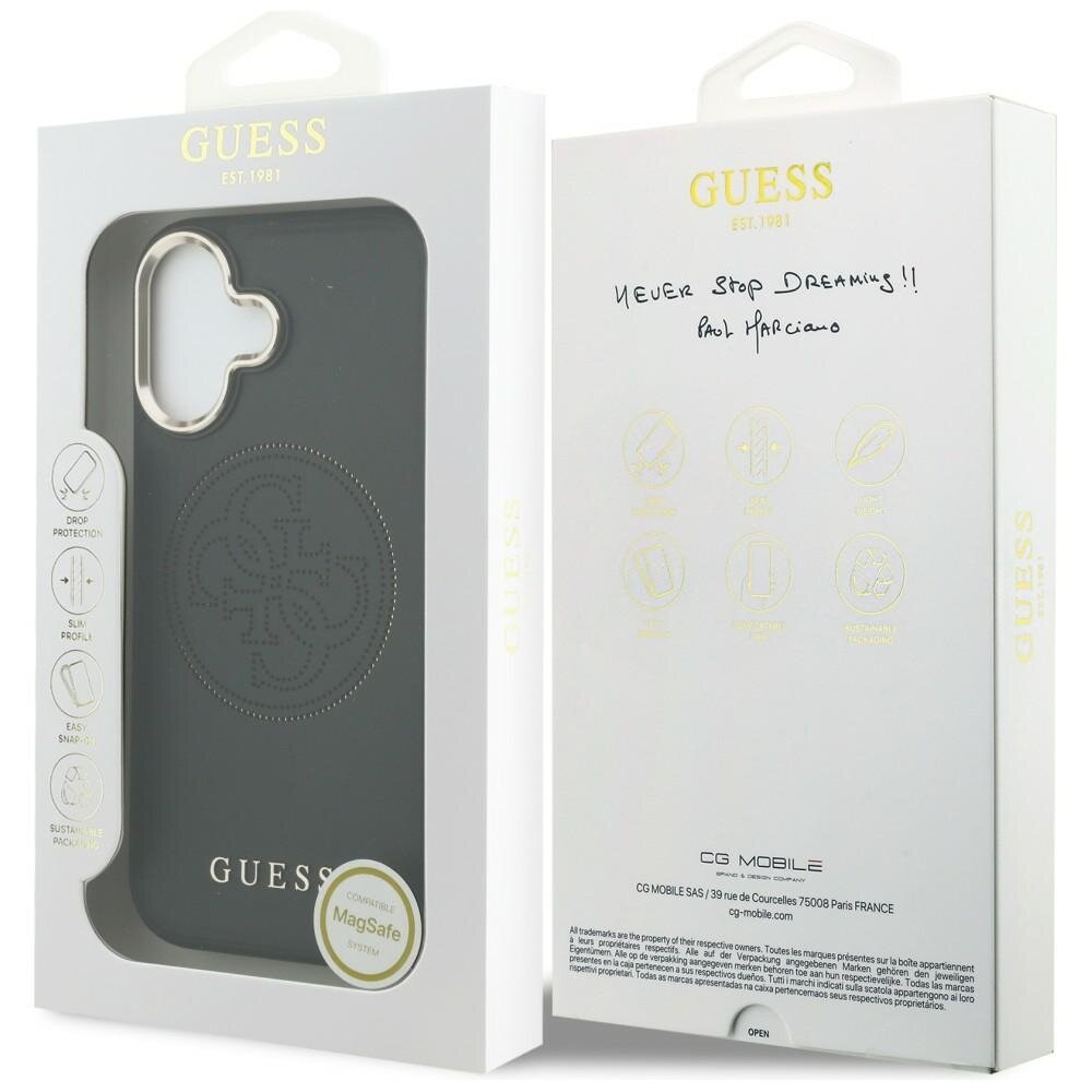 iPhone 17 Guess Perforated 4G MagSafe dėklas – juodas 7 iPhone 17 Guess Perforated 4G MagSafe dėklas – juodas 7
