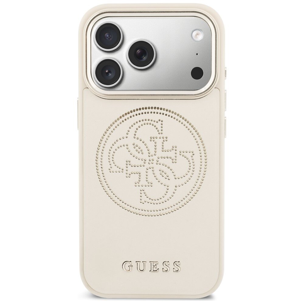 iPhone 17 Pro Max Guess Perforated 4G MagSafe dėklas – smėlio spalvos 2